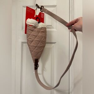NWT Pet Leash/Lead w/REDDY Handwarmer, 4 ft lead, COZY Faux-Shearling lining